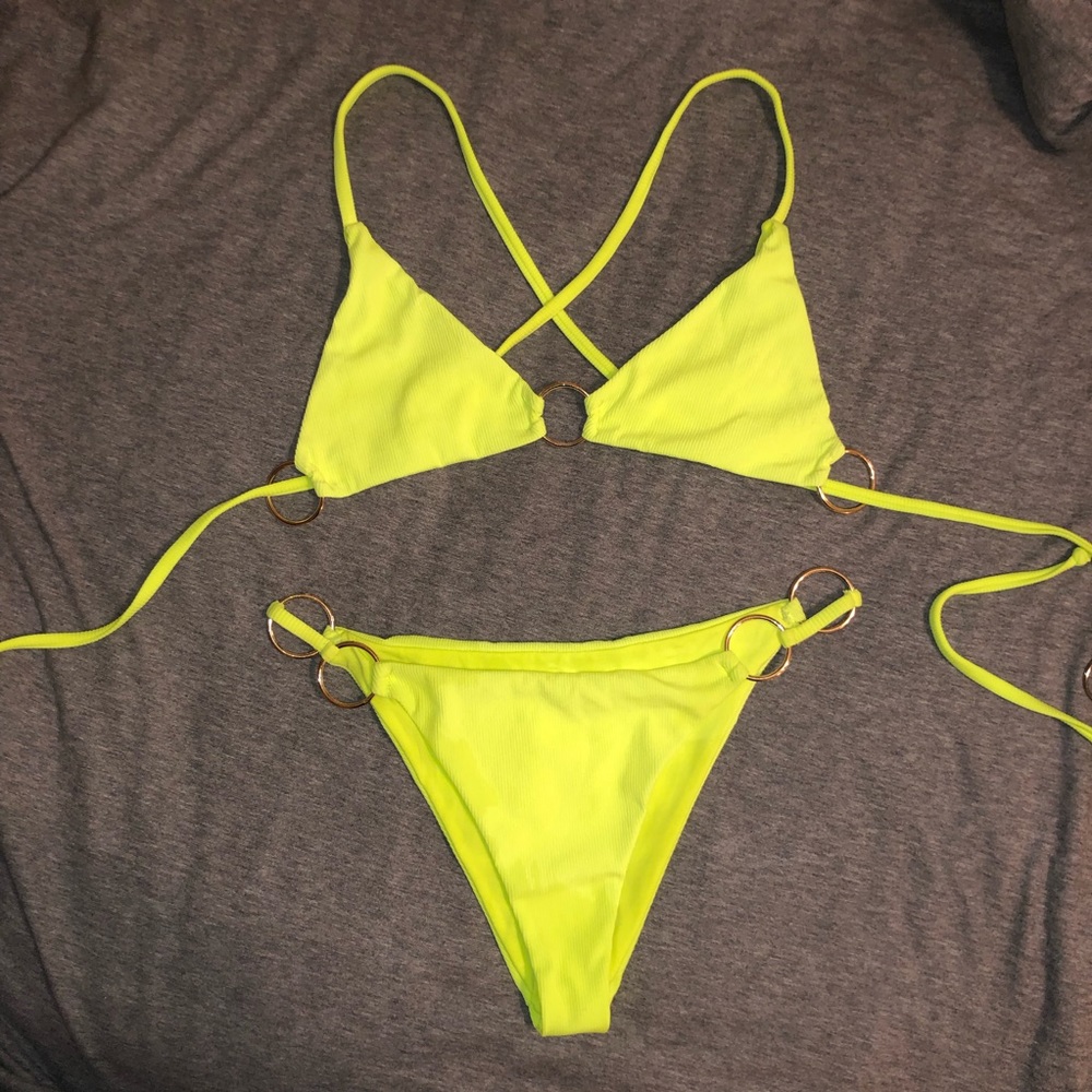 Lovers + Friends Neon Bikini